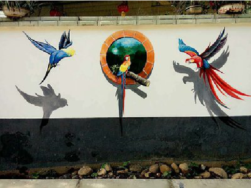  普格视觉错位-3D墙绘设计