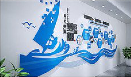  普格海浪主题文化墙如何设计？