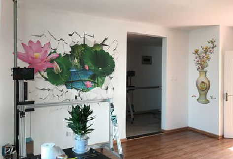  普格墙体彩绘相比墙纸的优势。