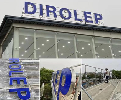  普格楼顶发光字安装的注意事项。